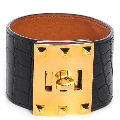 hermes kelly dog bracelet black